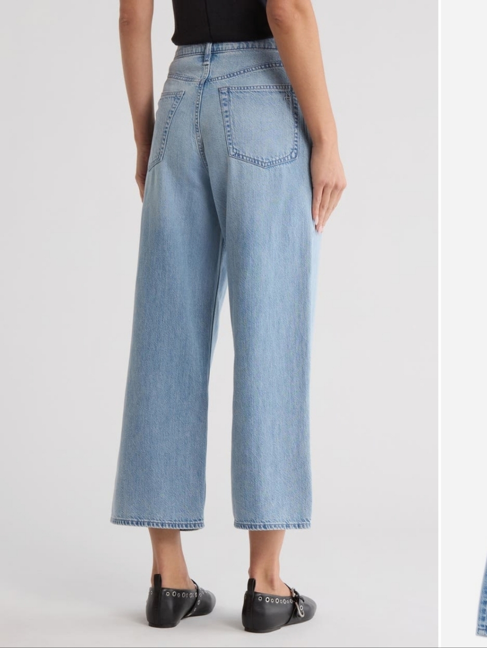 Rag & bone Annie Highwaist Wide-Leg Crop Jeans - Picture 3 of 8